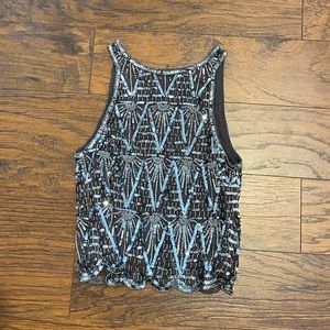 Gunmetal colored embellished shirt